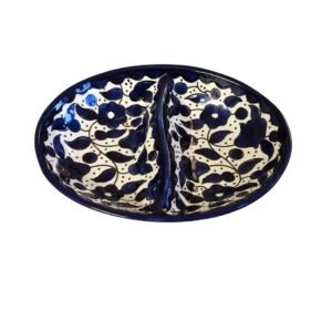 Blue Serving Plate 2 sections