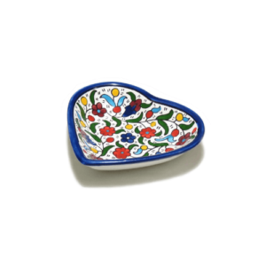 Multicolor Ceramic Heart Bowl 14cm