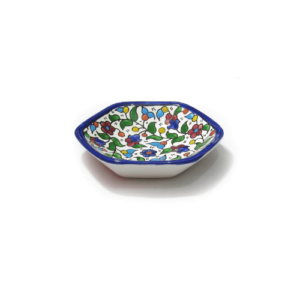 Multicolor Ceramic Hexa Bowl 14cm